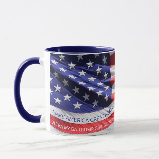 Caneca Desculpas da Ultra MAGA Trump Girl (Esquerda)