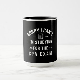 Caneca Desculpe, não posso estudar o sutiã do CPA