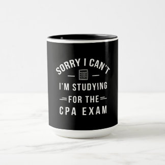 Caneca Desculpe, não posso estudar o sutiã do CPA