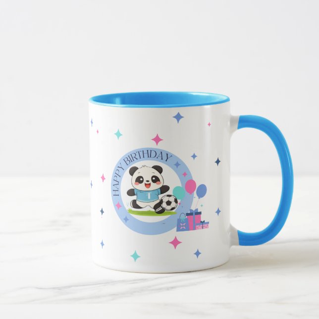 Caneca Desejando Feliz Aniversário (Direita)