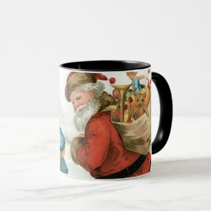 Caneca Desejando Feliz Natal por Ellen Clapsaddle