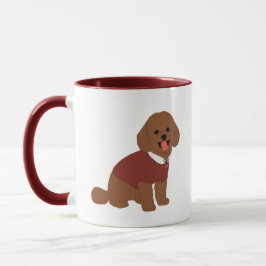 Caneca Desejo de Natal com Poodle