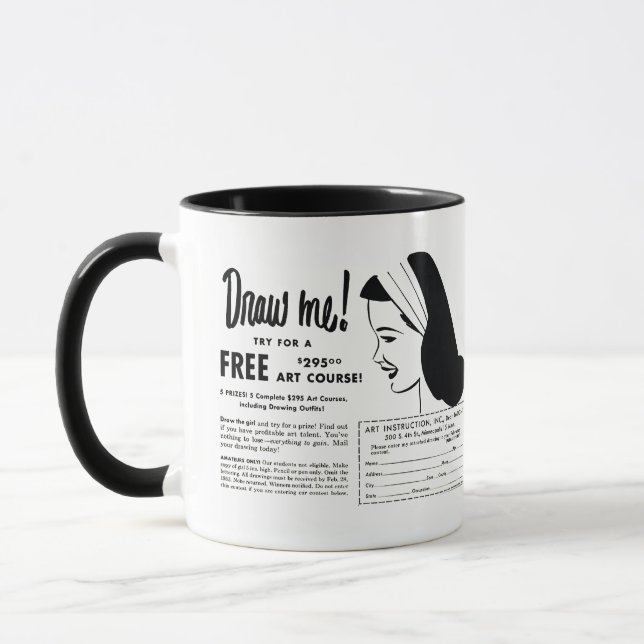 Caneca Desenhe-me - Concurso de Desenho da Escola de Arte (Esquerda)