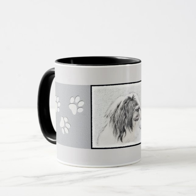 Caneca Desenho Collie Com Carapaça - Arte Cachorra Origin (Frente Esquerda)