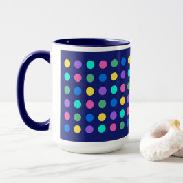 Caneca Desenho Colorido de Pontos Geométricos para Louças