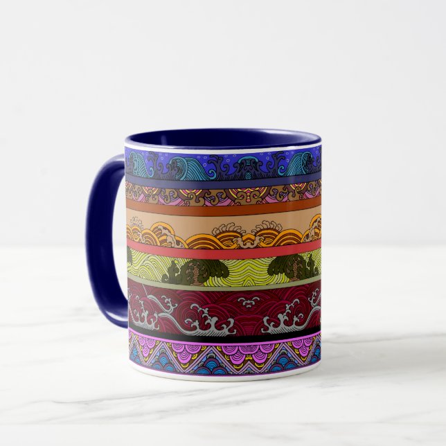 Caneca Desenho colorido e fofo à mão (Frente Esquerda)