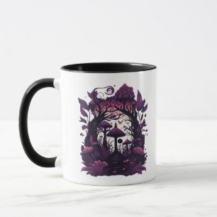 Caneca Desenho da Impressão de Testemunhas de Mushroom Wo