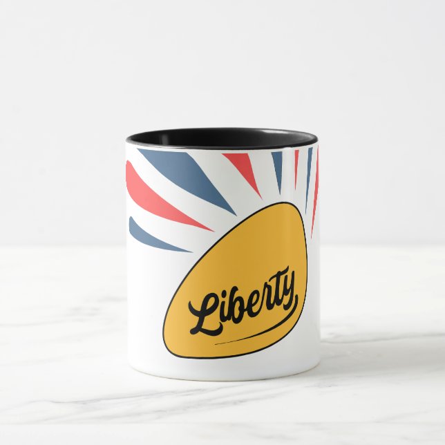 Caneca Desenho da Liberdade com Raios Radiantes para 4 de (Centro)