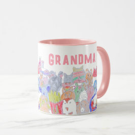 Caneca Desenho de Cartoon Animal Bonito para Crianças