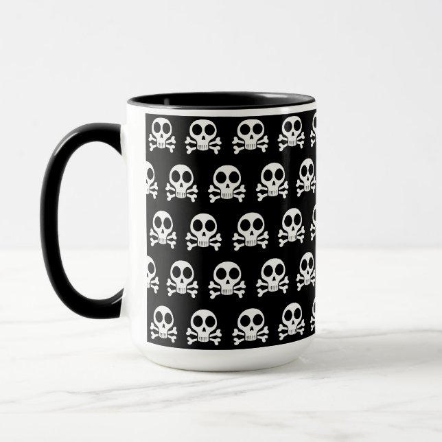 Caneca Desenho de Caveira Pirata (Esquerda)