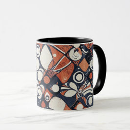 Caneca desenho de padrão abstrato geométrico 3