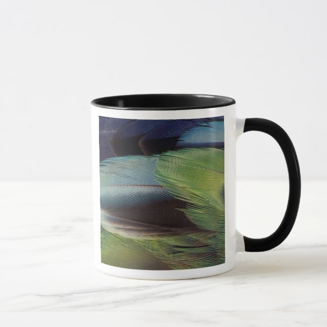 Caneca desenho de padrão de pena de papagaio (Direita)