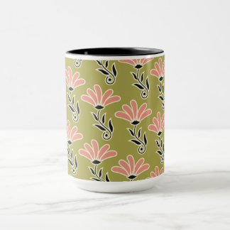 Caneca Desenho de padrão floral