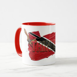 Caneca Desenho de Pincel de Pintura de Trinidad | Orgulho