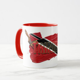 Caneca Desenho de Pincel de Pintura de Trinidad | Orgulho