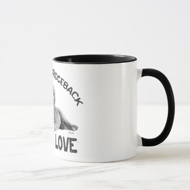 Caneca Desenho de Rhodesian Ridgeback (Direita)