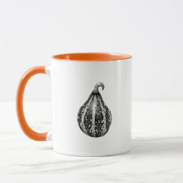 Caneca Desenho de Stipple de Abóbora de Outono de Hallowe