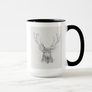 Caneca Desenho do Elk Contemporâneo
