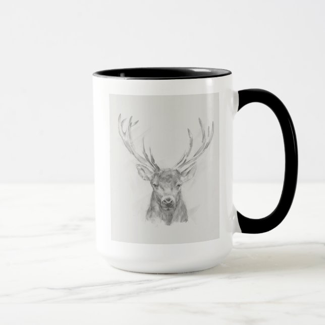 Caneca Desenho do Elk Contemporâneo (Direita)