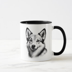 Caneca Desenho do Lundehund norueguês