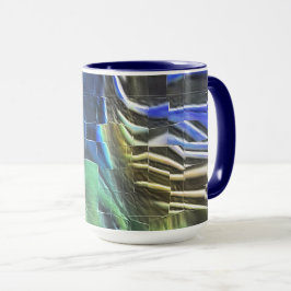 Caneca desenho do mosaico abstrato ligeiramente esculpido