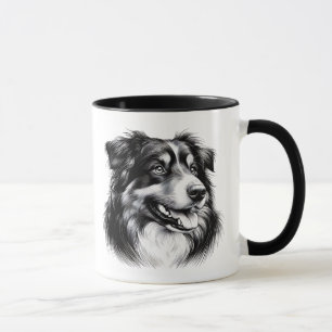 Caneca Desenho do Pastor Australiano