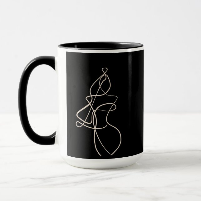 Caneca Desenho feminino. Line Art (Esquerda)