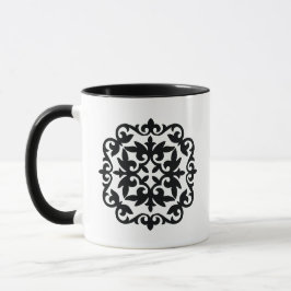 Caneca Desenho Floral Ornamental