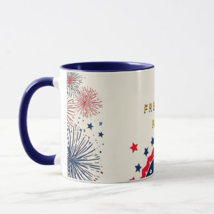 Caneca Desenho Geométrico Ousado para 4 de Julho