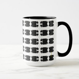 Caneca Desenho Geométrico Preto e Branco