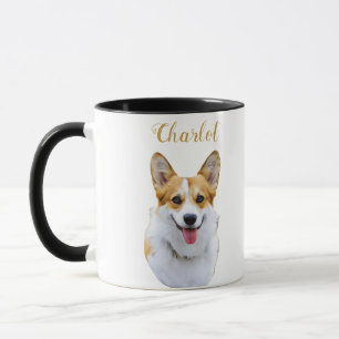 Caneca Desenho Personalizado do Cão Galês Corgi