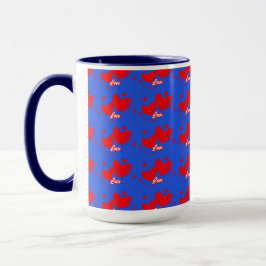 Caneca Desenho Romântico de Amor e Coração