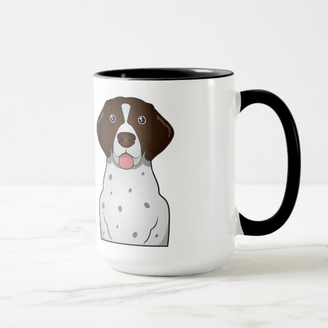 Caneca Desenhos animados alemães do ponteiro de cabelos (Direita)