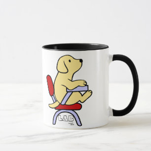 Caneca Desenhos animados amarelos do estudante 1 de