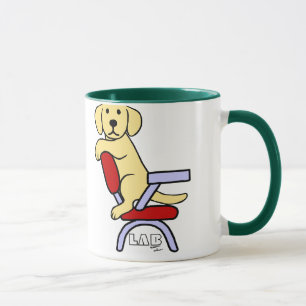 Caneca Desenhos animados amarelos do estudante 3 de