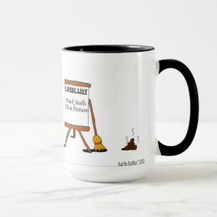 Caneca Desenhos animados engraçados do cavalo das tarefa