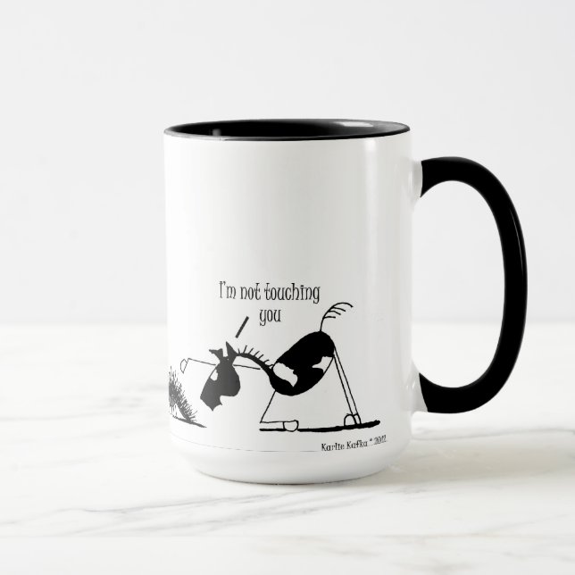 Caneca Desenhos animados engraçados do cavalo & do porco- (Direita)