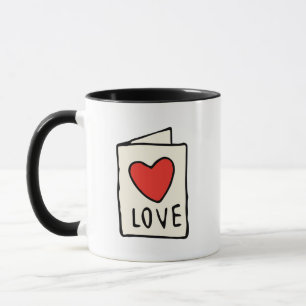 Caneca Desenhos de Dias de os namorados vermelhos Desenho