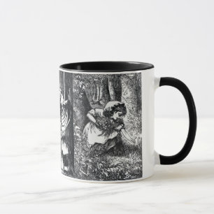 Caneca Desenhos de madeira vermelhos-vermelhos-vermelhos-