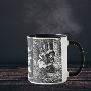 Caneca Desenhos de madeira vermelhos-vermelhos-vermelhos-