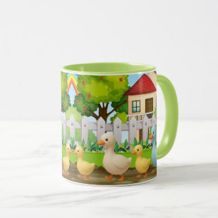 Caneca Desenhos de Patos Fofos para Crianças