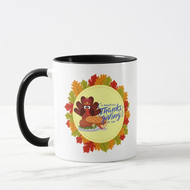 Caneca Desenhos do Dia de Ação de Graças (Esquerda)