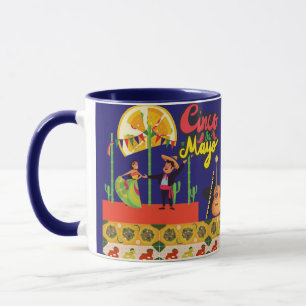 Caneca Desert Bloom Fiesta azul marinho