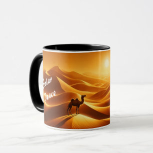 Caneca Deserto do deserto do camelo da paisagem seco