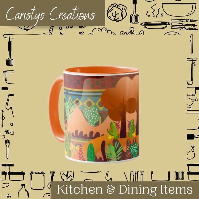 Caneca Deserto, Montanhas, Cactus (Criador carregado)