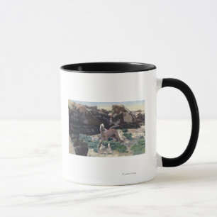 Caneca Deserto vermelho, WY - garanhão selvagem do