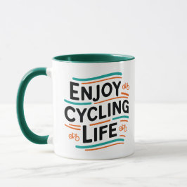 Caneca Desfrute da vida de ciclismo