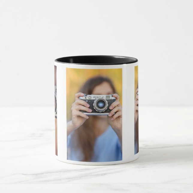 Caneca Design a sua foto personalizada personalizada (Centro)