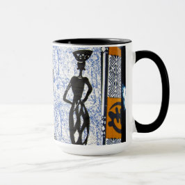 Caneca Design Abstrato Africano Contemporâneo