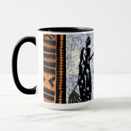Caneca Design Abstrato Africano Contemporâneo
